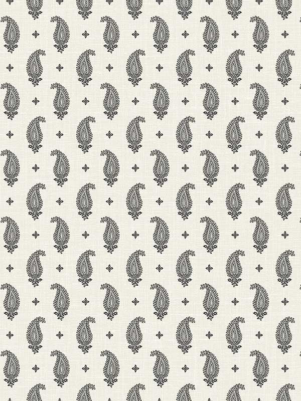 Maia Paisley wallpaper in poppy seed color - pattern number FC62400 - by Seabrook in the French Country collection