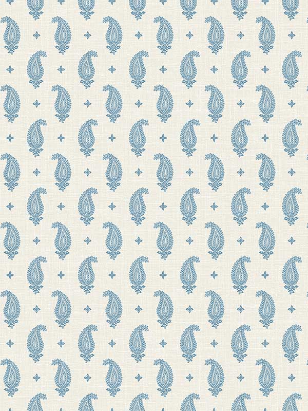 Maia Paisley wallpaper in bleu bisque color - pattern number FC62402 - by Seabrook in the French Country collection