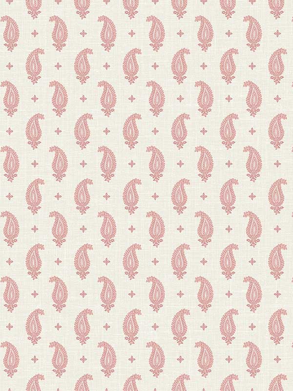 Maia Paisley wallpaper in rustic rouge color - pattern number FC62411 - by Seabrook in the French Country collection