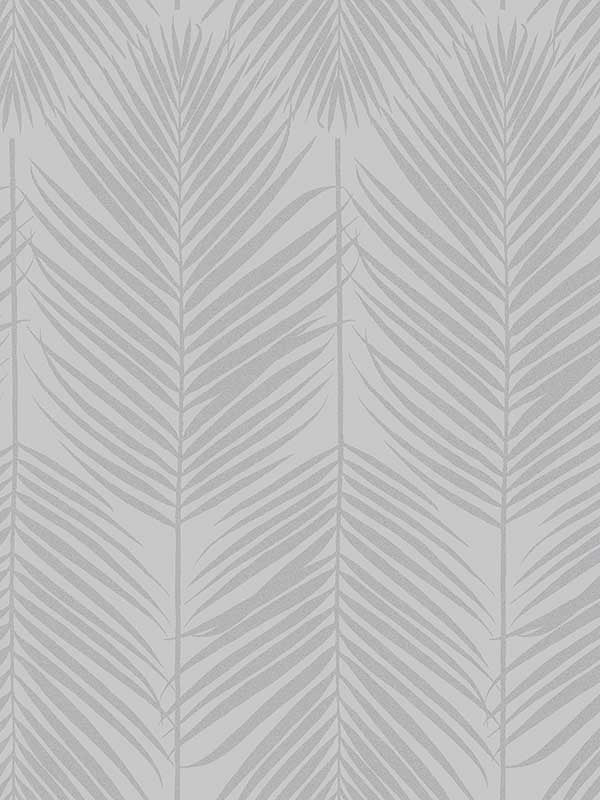 Persei Palm fabric in nickel color - pattern number BD50010 - by Seabrook in the Etten Beaded Wallpaper collection