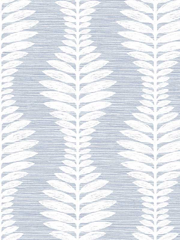Carina Leaf Ogee wallpaper in charlotte blue color - pattern number LN40512 - by Seabrook in the Lillian August Coastal Haven collection