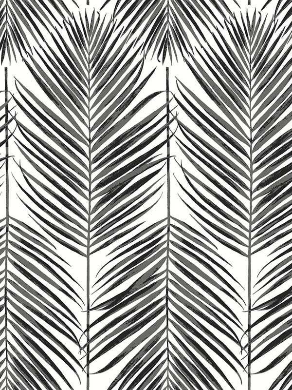 Marina Palm fabric in ebony color - pattern number ET10735 - by Seabrook in the Etten Gallerie Online collection