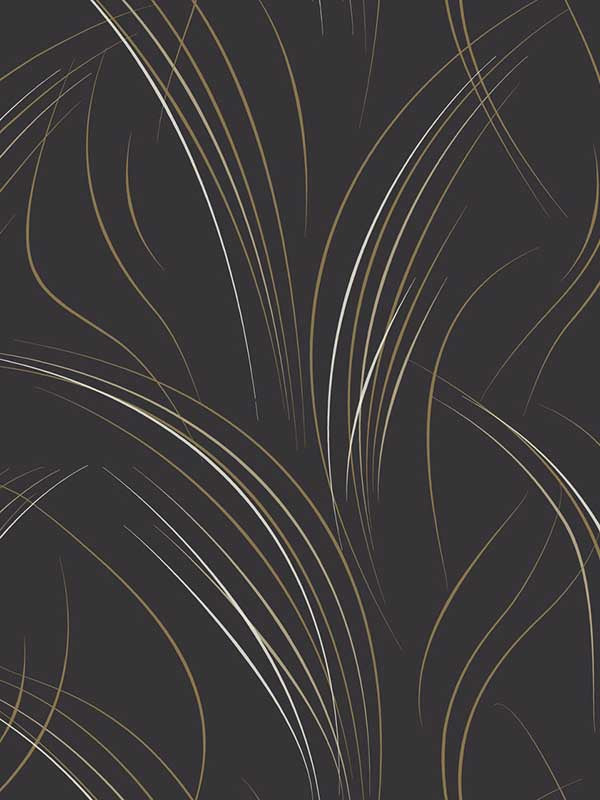 Graceful Wisp fabric in black color - pattern number EV3938 - by Candice Olson in the Casual Elegance collection