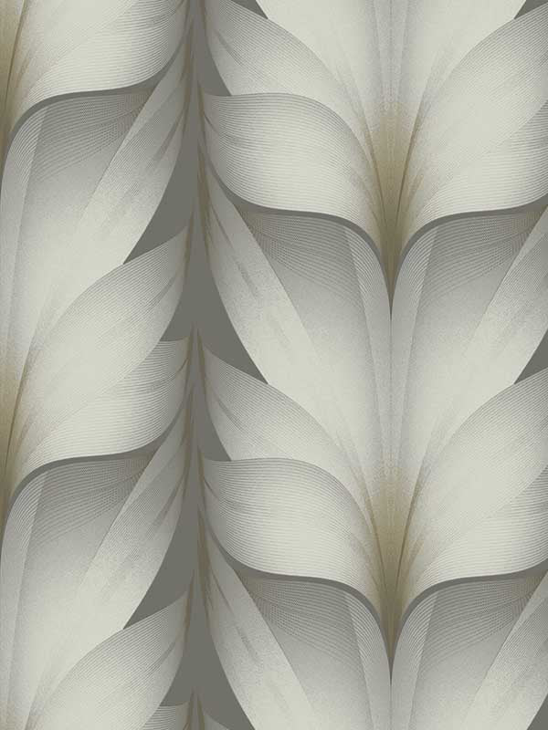 Lotus Light Stripe wallpaper in charcoal color - pattern number EV3953 - by Candice Olson in the Casual Elegance collection