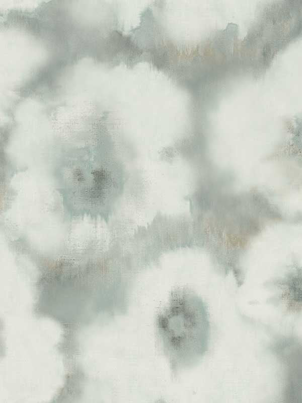 Blended Floral wallpaper in aqua color - pattern number EV3961 - by Candice Olson in the Casual Elegance collection