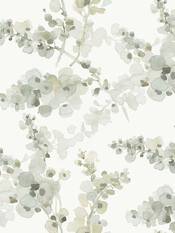 Blossom Fling wallpaper in mineral green color - pattern number EV3972 - by Candice Olson in the Casual Elegance collection