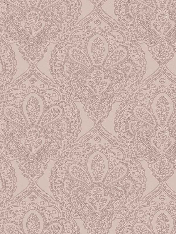 Mehndi Damask wallpaper in rose gold color - pattern number DWP024704 - by Galerie in the Emporium collection