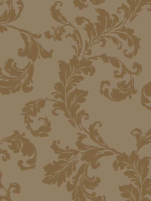 Acanthus Trail fabric in gold color - pattern number DWP025007 - by Galerie in the Emporium collection
