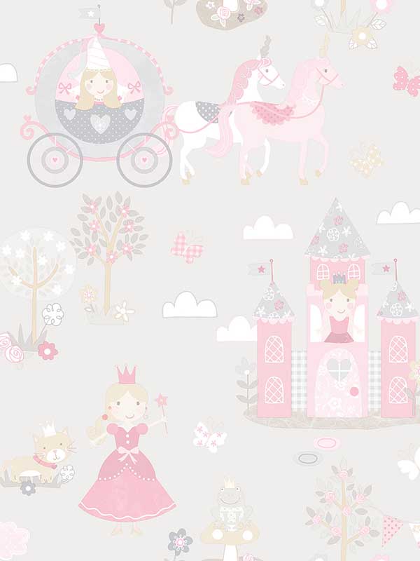 Fairytale fabric in grey pinks color - pattern number G78370 - by Galerie in the Tiny Tots 2 collection