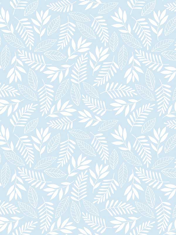 Koala Leaf wallpaper in light blue color - pattern number G78381 - by Galerie in the Tiny Tots 2 collection