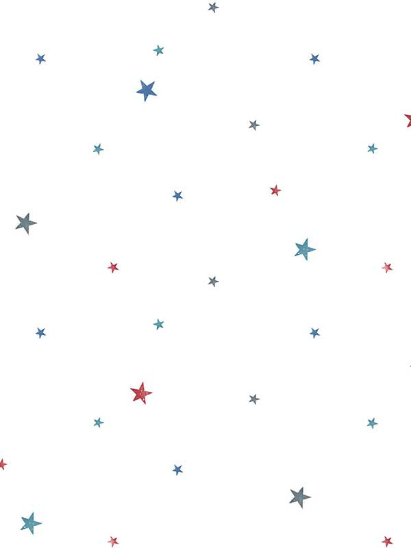 Stars fabric in navy blue red color - pattern number G78413 - by Galerie in the Tiny Tots 2 collection