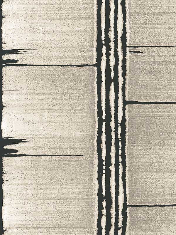 Bark Stripe fabric in taupe black color - pattern number G78285 - by Galerie in the Bazaar collection
