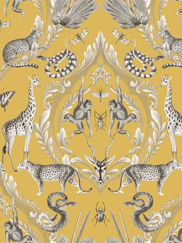 Menagerie fabric in yellow color - pattern number G78315 - by Galerie in the Bazaar collection