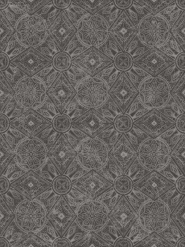 Moroccan Paisley fabric in charcoal color - pattern number G78316 - by Galerie in the Bazaar collection