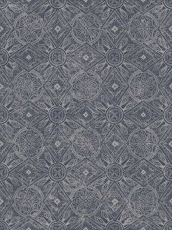 Moroccan Paisley fabric in navy color - pattern number G78317 - by Galerie in the Bazaar collection