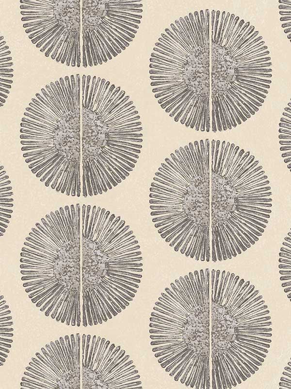 Soleil fabric in beige charcoal color - pattern number G78329 - by Galerie in the Bazaar collection