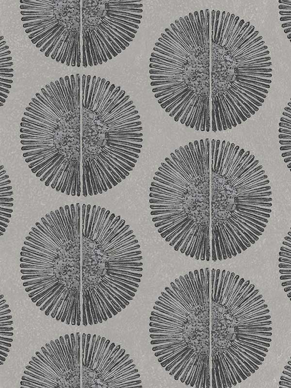 Soleil fabric in black grey color - pattern number G78330 - by Galerie in the Bazaar collection