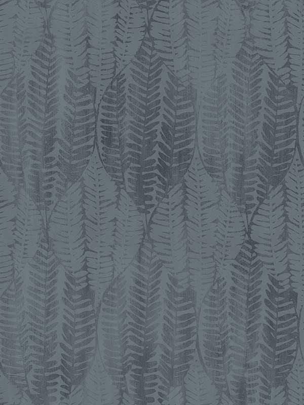 Wasabi Leaves wallpaper in dark teal color - pattern number G78339 - by Galerie in the Bazaar collection