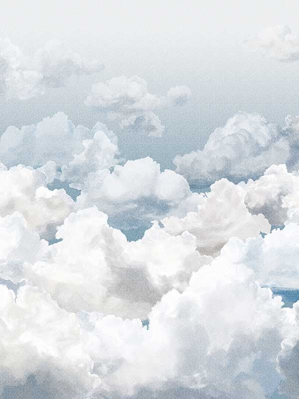 Clouds 4 Panel fabric in sky blue color - pattern number 26782 - by Galerie in the Crafted collection