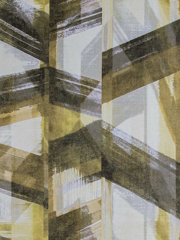 Glaze wallpaper in green gold color - pattern number 26795 - by Galerie in the Crafted collection