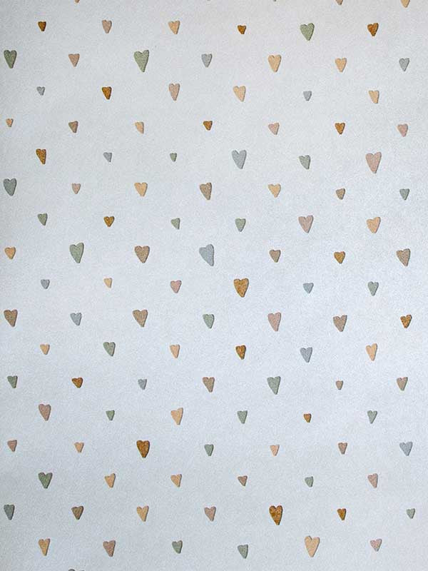 Glitter Coloured Hearts fabric in light blue color - pattern number 26815 - by Galerie in the Great Kids collection
