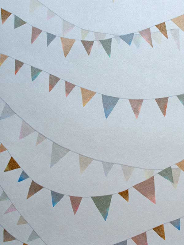 Garland fabric in light blue color - pattern number 26824 - by Galerie in the Great Kids collection