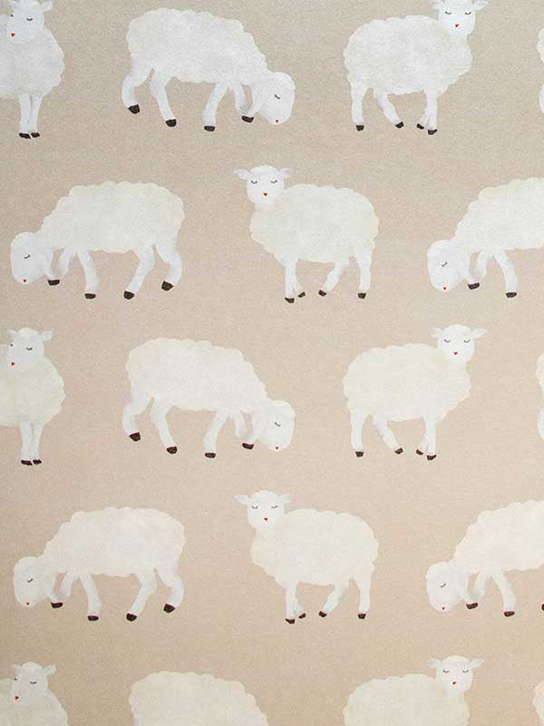 Sweet Sheep fabric in beige color - pattern number 26830 - by Galerie in the Great Kids collection