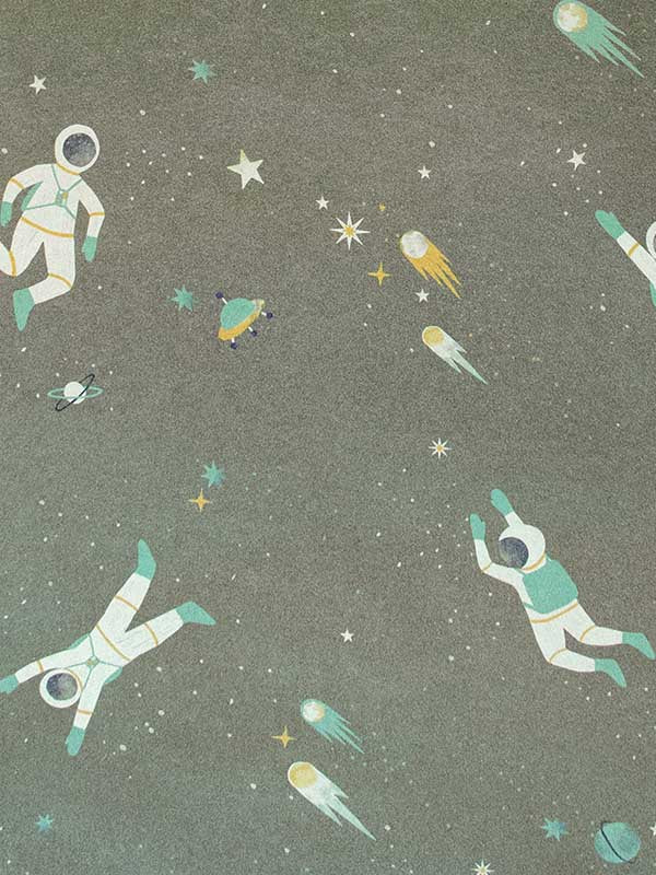 Space fabric in dark green color - pattern number 26832 - by Galerie in the Great Kids collection