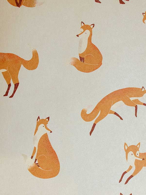 Friendly Foxes fabric in pearl color - pattern number 26839 - by Galerie in the Great Kids collection
