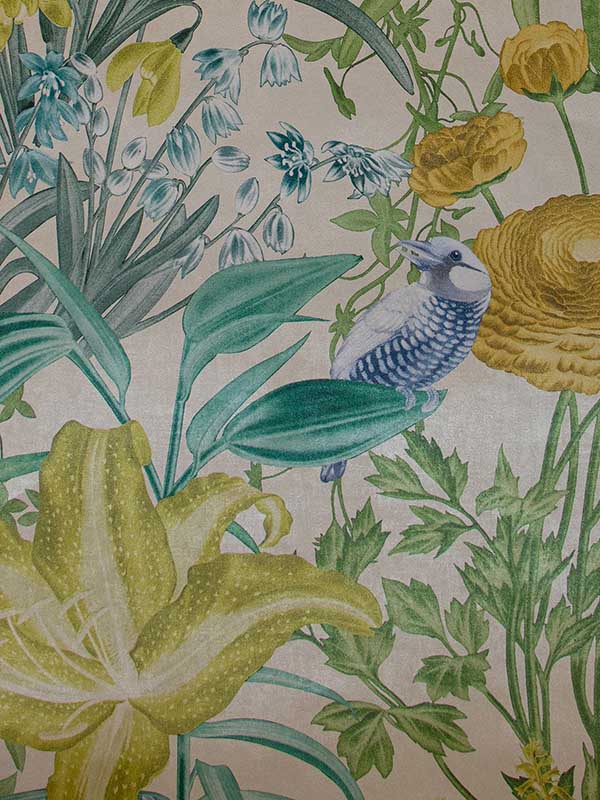 Moorea wallpaper in pineapple color - pattern number 26727 - by Galerie in the Tropical collection
