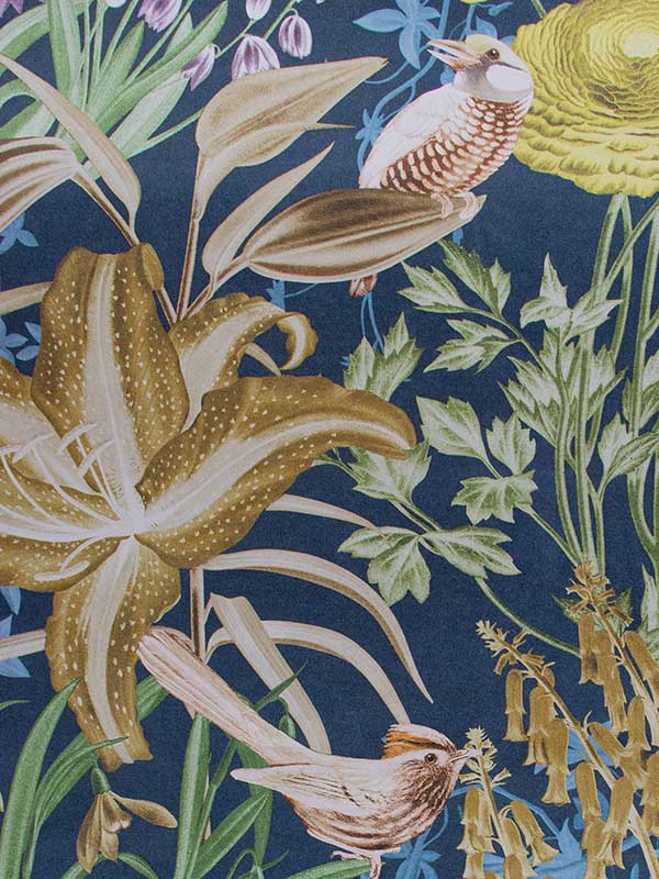 Moorea wallpaper in blueberry color - pattern number 26730 - by Galerie in the Tropical collection