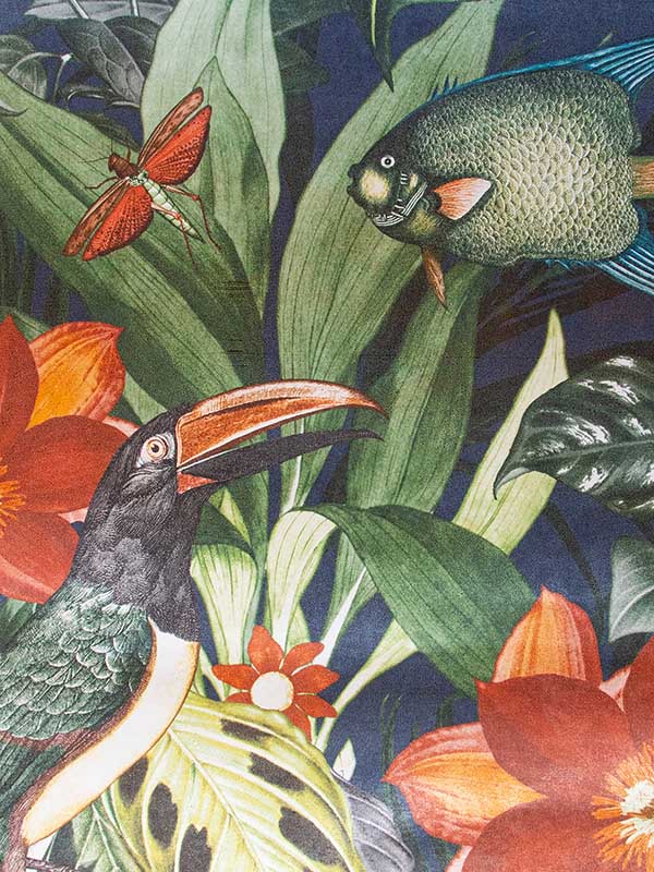 Palau wallpaper in blueberry color - pattern number 26743 - by Galerie in the Tropical collection