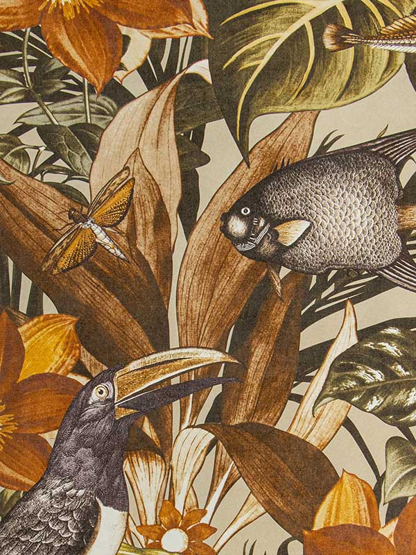 Palau wallpaper in peanut color - pattern number 26748 - by Galerie in the Tropical collection