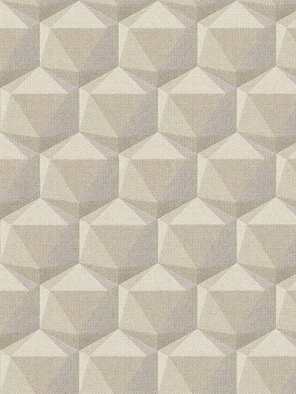 Geometric Motif fabric in beige cream grey color - pattern number FS72022 - by Galerie in the Fusion collection