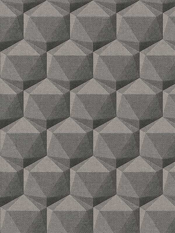 Geometric Motif fabric in beige grey black color - pattern number FS72027 - by Galerie in the Fusion collection