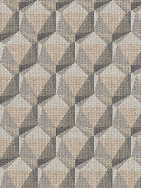 Geometric Motif fabric in beige cream grey color - pattern number FS72028 - by Galerie in the Fusion collection