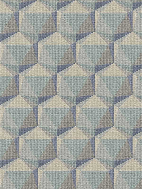 Geometric Motif fabric in beige blue green color - pattern number FS72042 - by Galerie in the Fusion collection