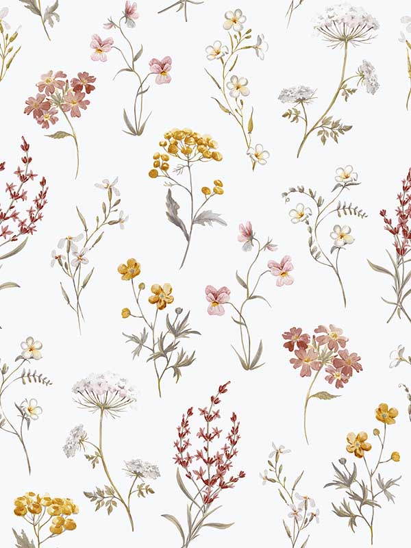 Botanical fabric in yellow color - pattern number 19013 - by Galerie in the Spring Blossom collection