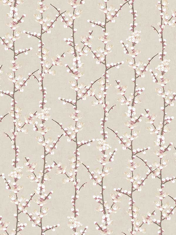 Sakura Row fabric in bronze brown color - pattern number 19043 - by Galerie in the Spring Blossom collection