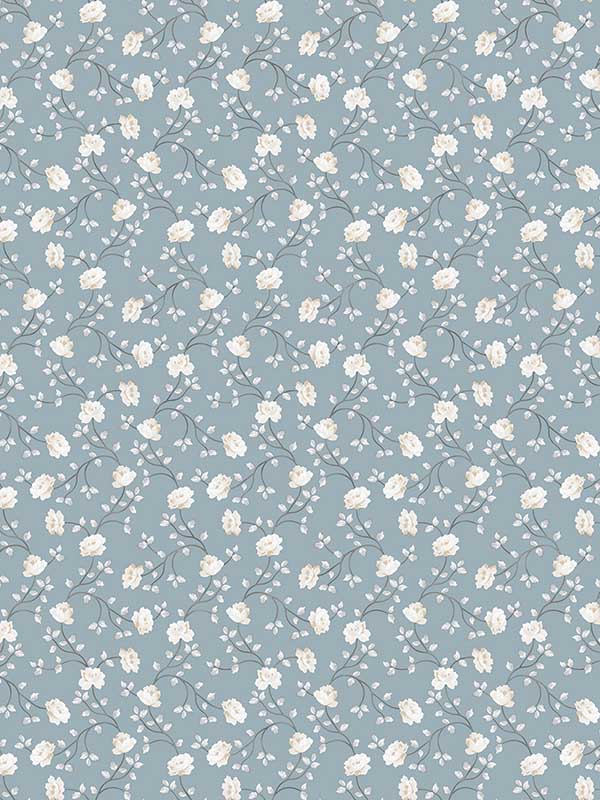 Petit Flowers fabric in blue color - pattern number 19051 - by Galerie in the Spring Blossom collection