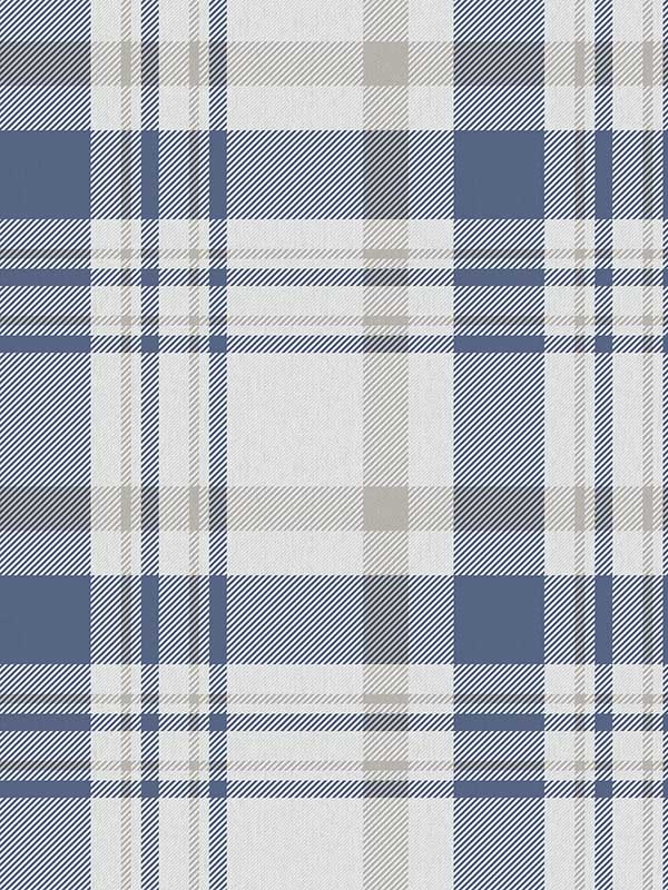 Plaid fabric in blue color - pattern number 19062 - by Galerie in the Spring Blossom collection