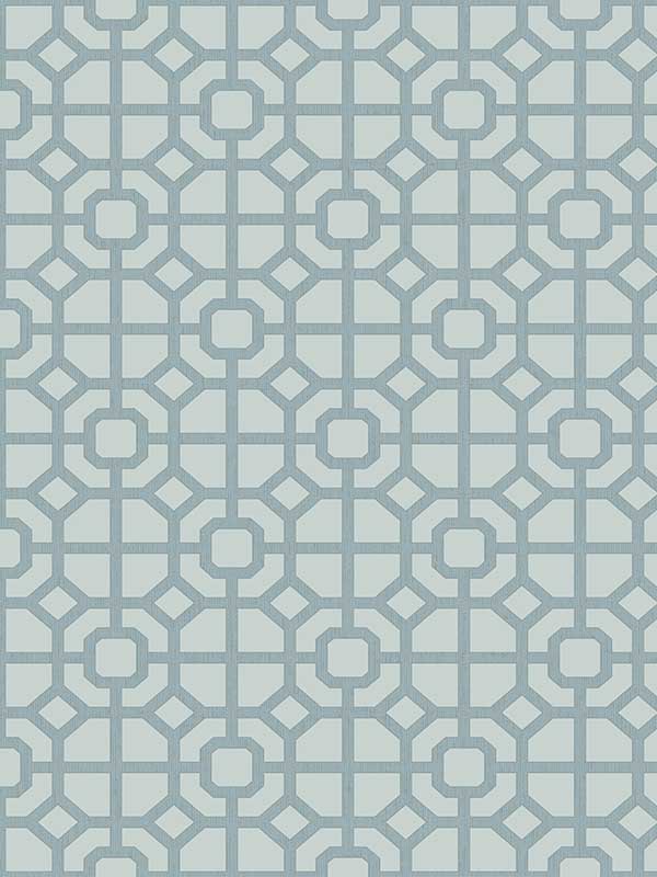 Lattice wallpaper in blue color - pattern number 19081 - by Galerie in the Spring Blossom collection