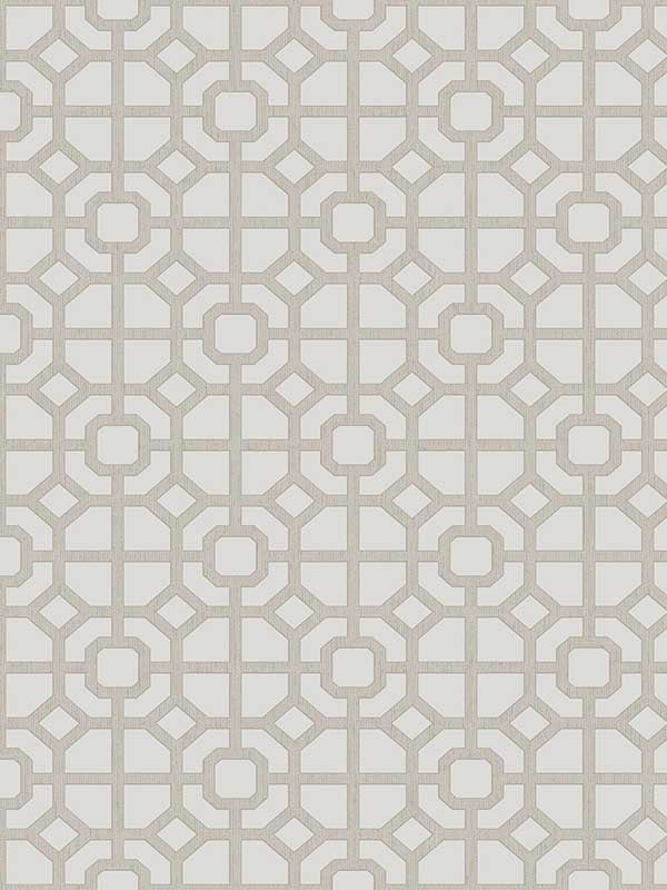 Lattice fabric in bronze brown color - pattern number 19083 - by Galerie in the Spring Blossom collection