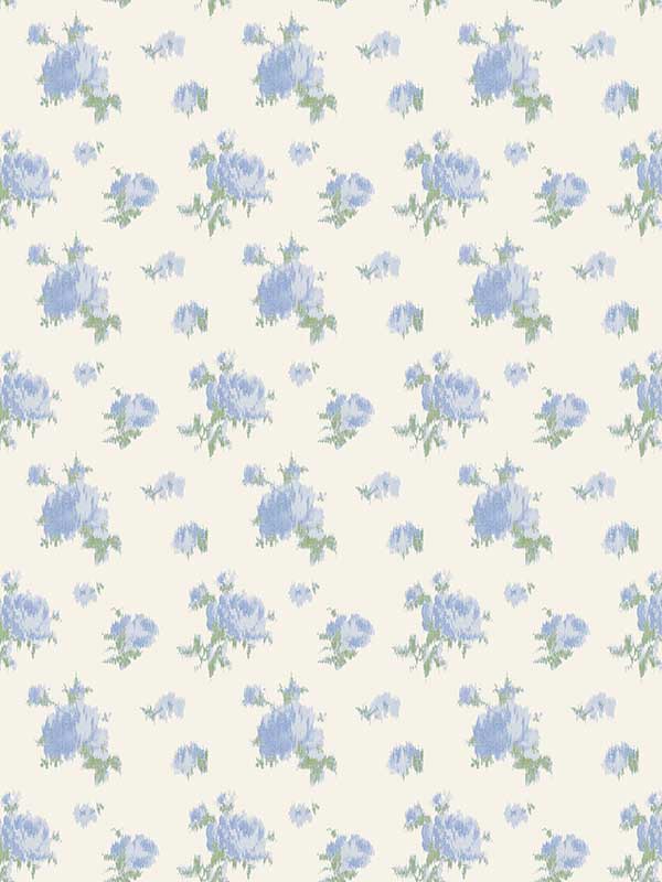 Ikat Small Print fabric in blue color - pattern number AST4107 - by A Street Prints in the Love Shack Fancy collection