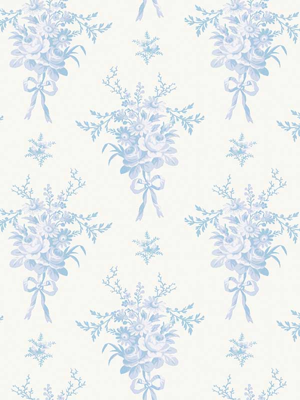 Rosie Arrangements Bouquet Toss fabric in icey winters color - pattern number AST4651 - by A Street Prints in the Love Shack Fancy collection