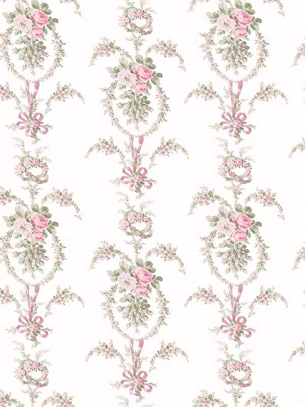 Rose Cheeks Floral Cluster fabric in party pink color - pattern number AST6088 - by A Street Prints in the Love Shack Fancy collection