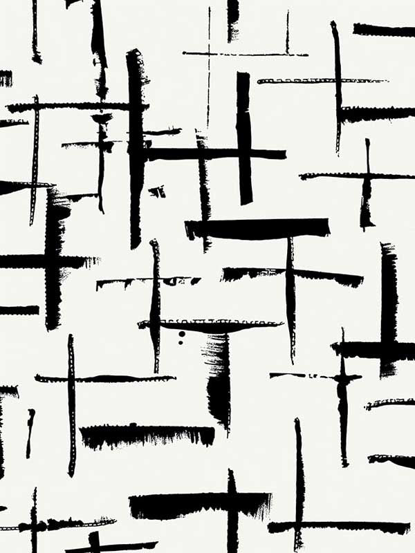 Incrociato Abstract fabric in onyx color - pattern number EG10310 - by Seabrook in the Geometric Textures by Etten Studios collection
