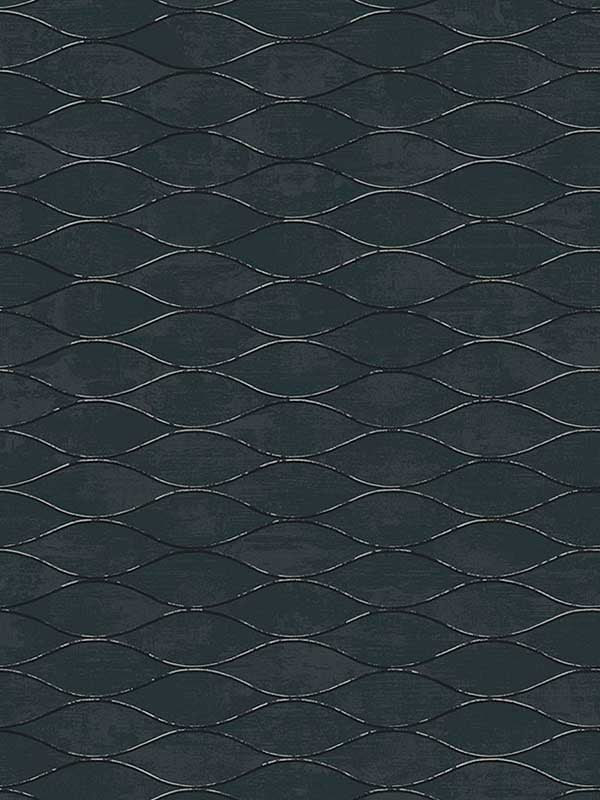 Piccola Ogee Geometric wallpaper in deep sea color - pattern number EG11102 - by Seabrook in the Geometric Textures by Etten Studios collection