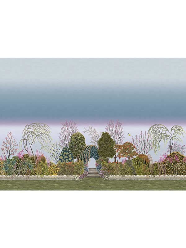 Reverie 8 Panel fabric in dusk color - pattern number 120/4010.CS.0 - by Cole and Son in the Gardens Vol I collection