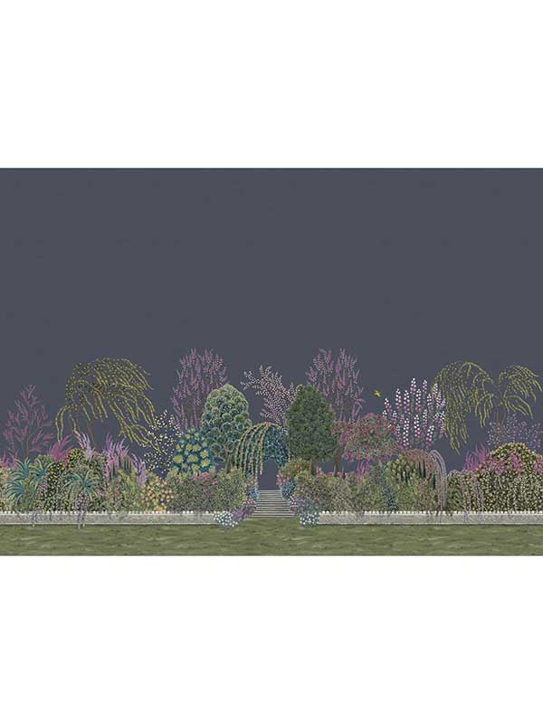 Reverie 8 Panel fabric in tanzanite color - pattern number 120/4013.CS.0 - by Cole and Son in the Gardens Vol I collection